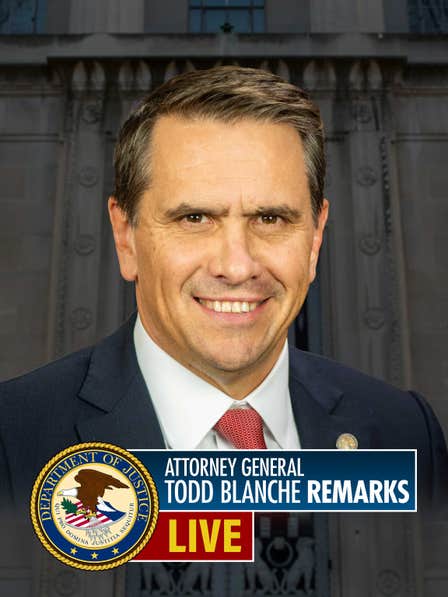 Acting Attorney General Todd Blanche Remarks dcg-mark-poster