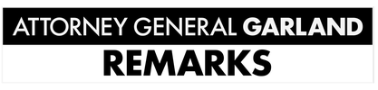 Attorney General Garland Remarks logo