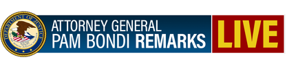 Attorney General Pam Bondi Remarks Live logo