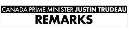 Canadian Prime Minister Justin Trudeau Remarks logo