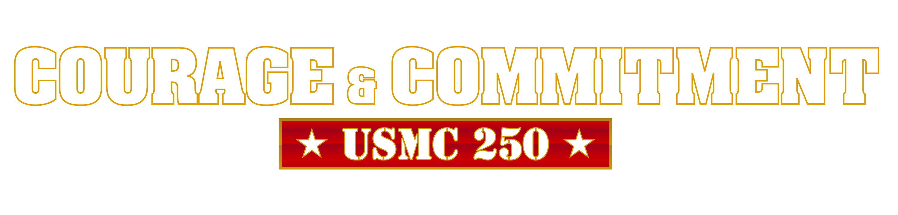 Courage & Commitment: USMC 250 logo