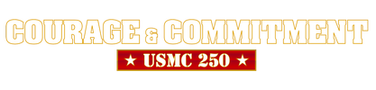 Courage & Commitment: USMC 250 logo