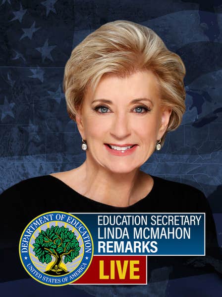 Education Secretary Linda McMahon Remarks Live dcg-mark-poster