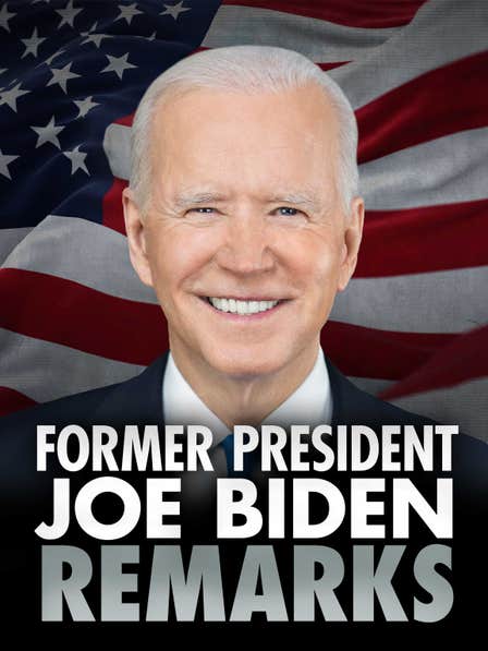 Former President Joe Biden Remarks dcg-mark-poster