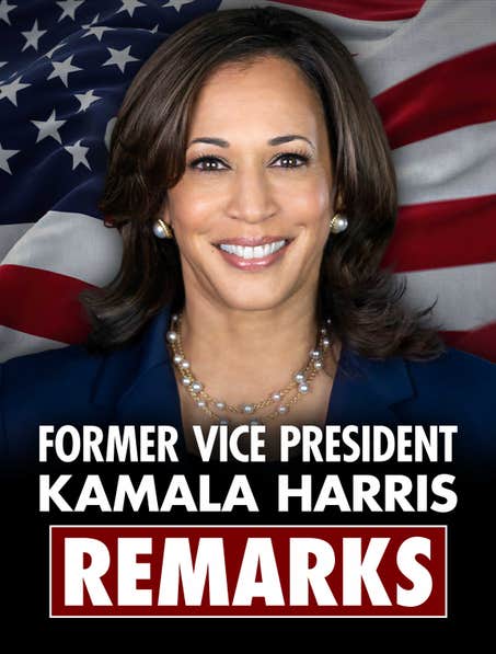 Former Vice President Kamala Harris Remarks dcg-mark-poster