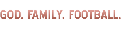 God. Family. Football. logo