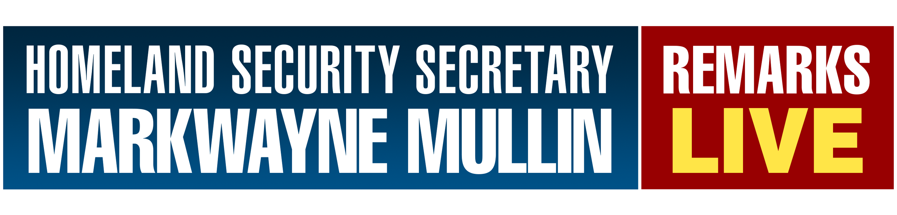 Homeland Security Sec Markwayne Mullin Remarks logo