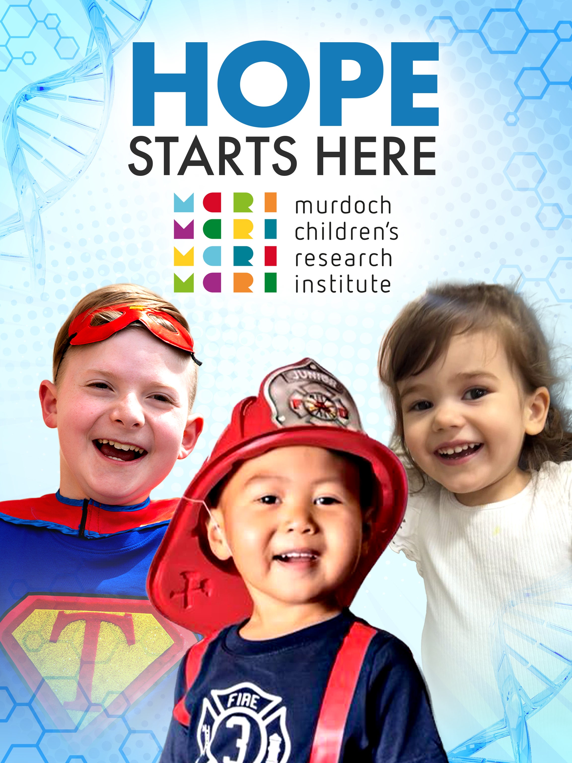 Hope Starts Here: Murdoch Children's Research Institute dcg-mark-poster
