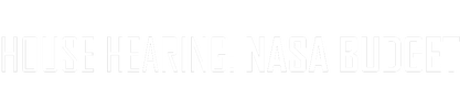 House Hearing: NASA Budget logo