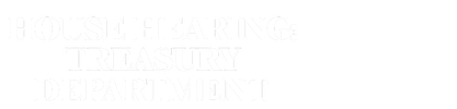 House Hearing: Treasury Department logo