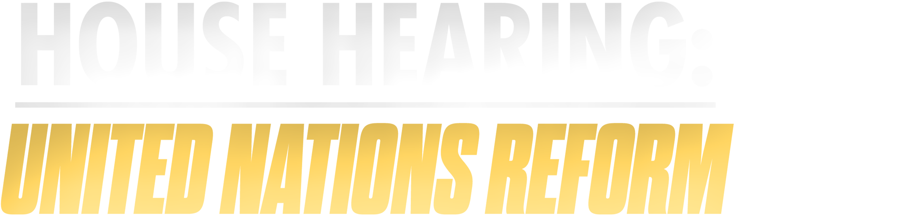 House Hearing: United Nations Reform logo