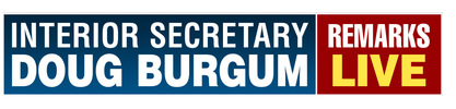 Interior Secretary Doug Burgum Remarks Live logo