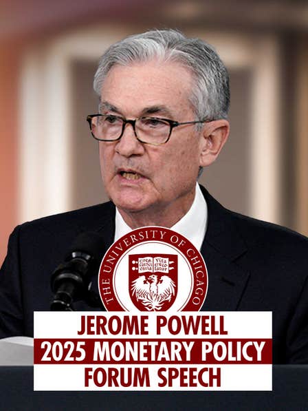 Jerome Powell 2025 Monetary Policy Forum Speech dcg-mark-poster