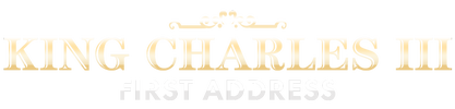 King Charles III First Address logo