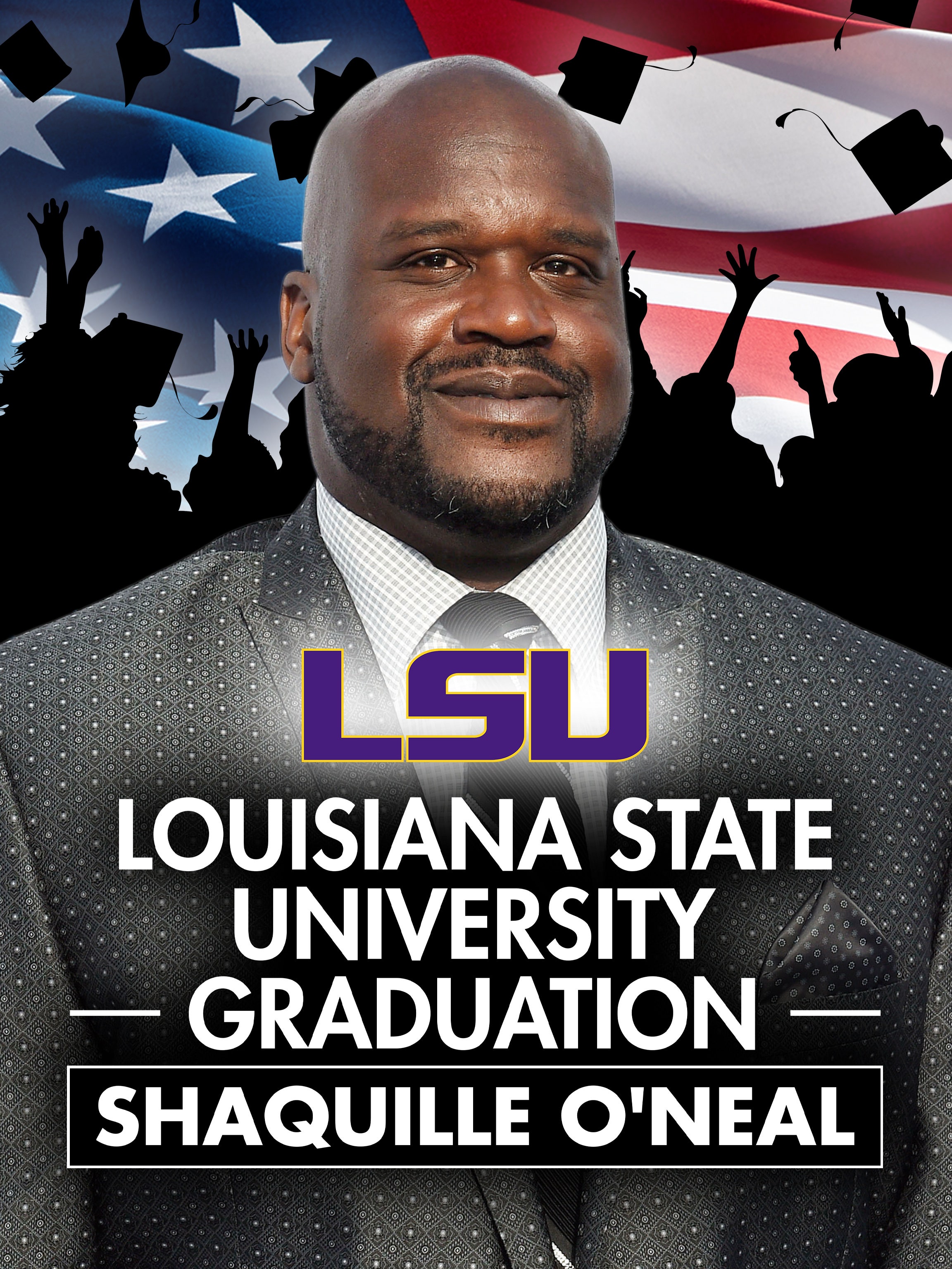 Louisiana State University Graduation: Shaquille O'Neal dcg-mark-poster