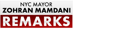 NYC Mayor Zohran Mamdani Remarks logo