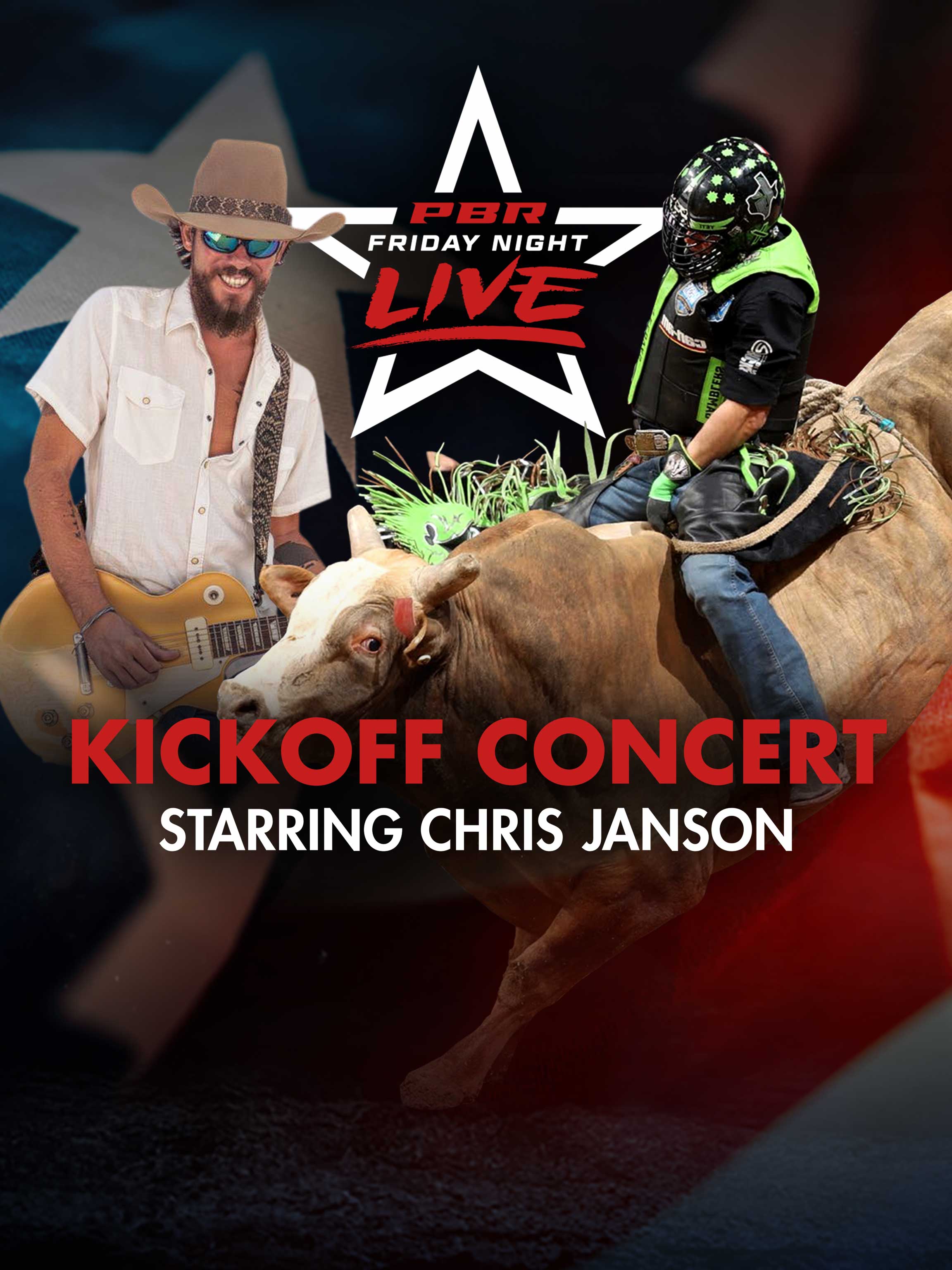 PBR Friday Night Live Concert with Chris Janson dcg-mark-poster
