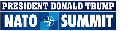 President Donald Trump Nato Summit logo