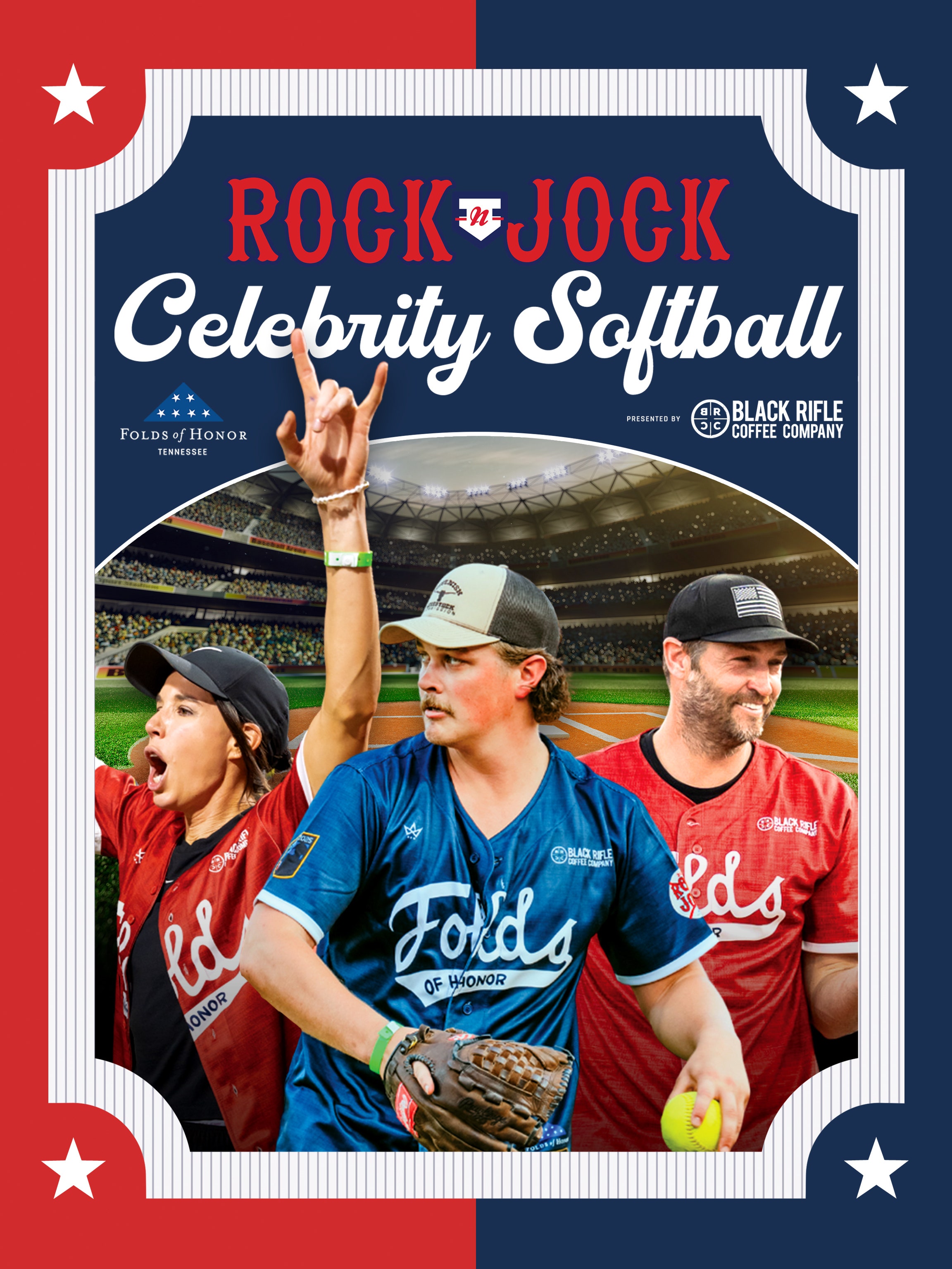 2026 Rock 'N Jock Celebrity Softball Game dcg-mark-poster