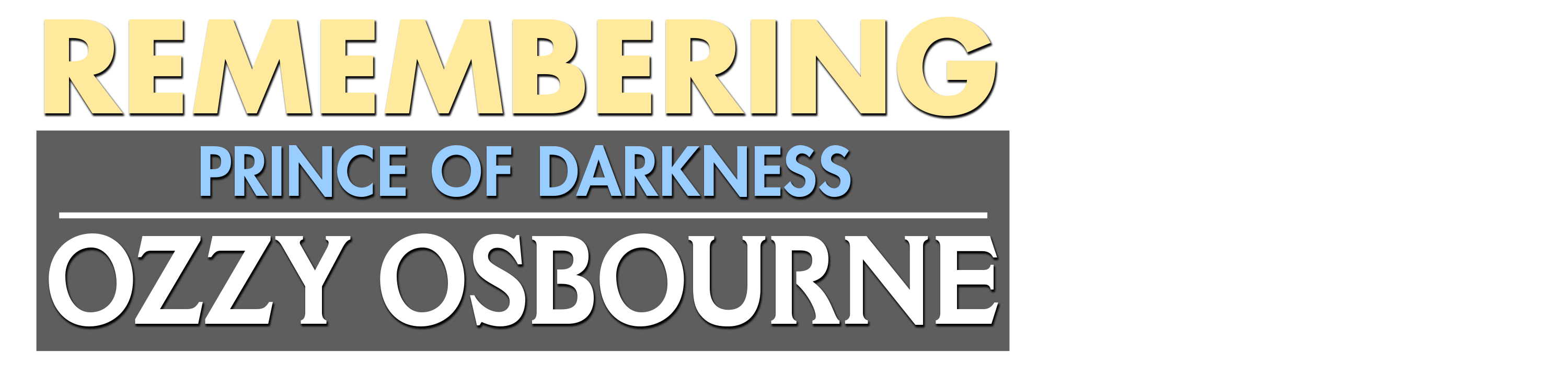 Remembering Prince of Darkness Ozzy Osbourne logo