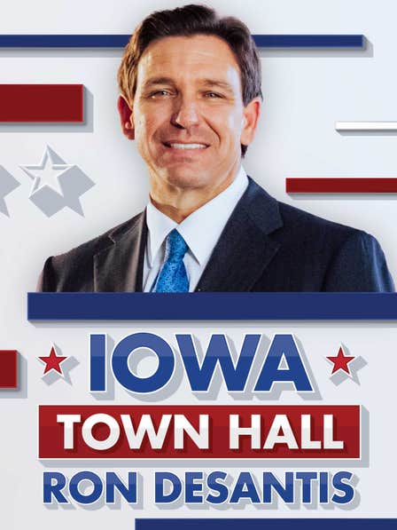 Ron Desantis Townhall: Democracy 2024 dcg-mark-poster