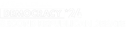 Second Republican Debate: Democracy 2024 logo