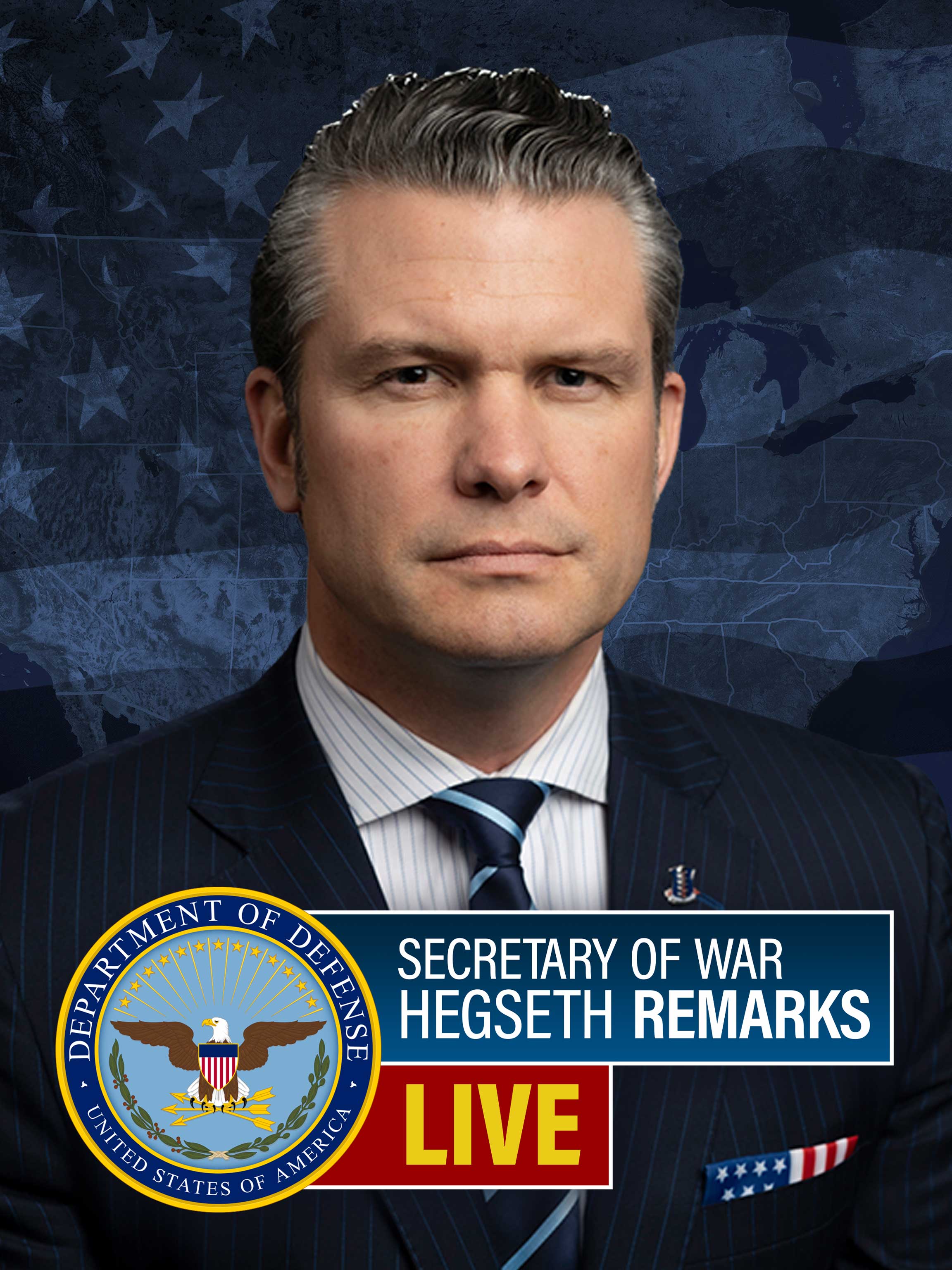 Secretary of War Hegseth Remarks Live dcg-mark-poster
