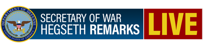 Secretary of War Hegseth Remarks Live logo