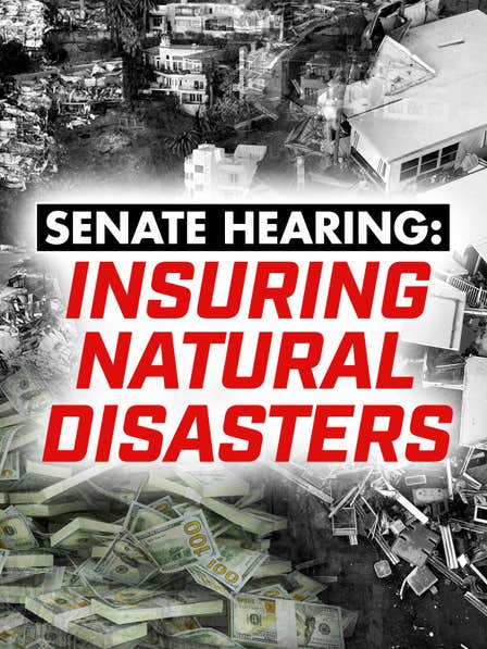 Senate Hearing: Insuring Natural Disasters dcg-mark-poster