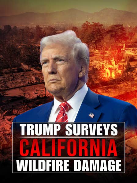 Trump Surveys CA Wildfire Damage dcg-mark-poster