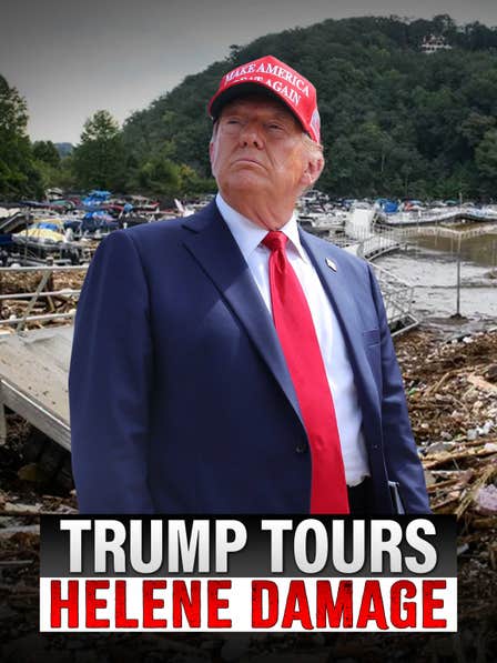 Trump Tours Helene Damage dcg-mark-poster