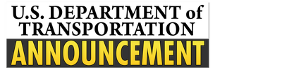 U.S. Department of Transportation Announcement logo