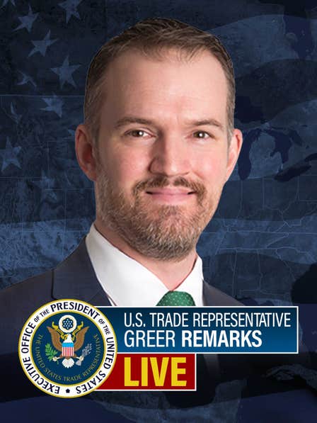 U.s. Trade Rep Jamieson Greer Remarks Live dcg-mark-poster
